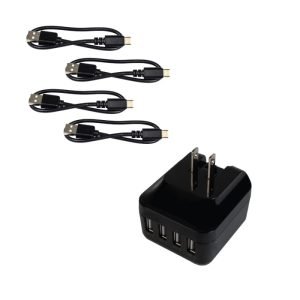 USB Charging Bundle (4-Port with USB A-C Cables) 228-8062