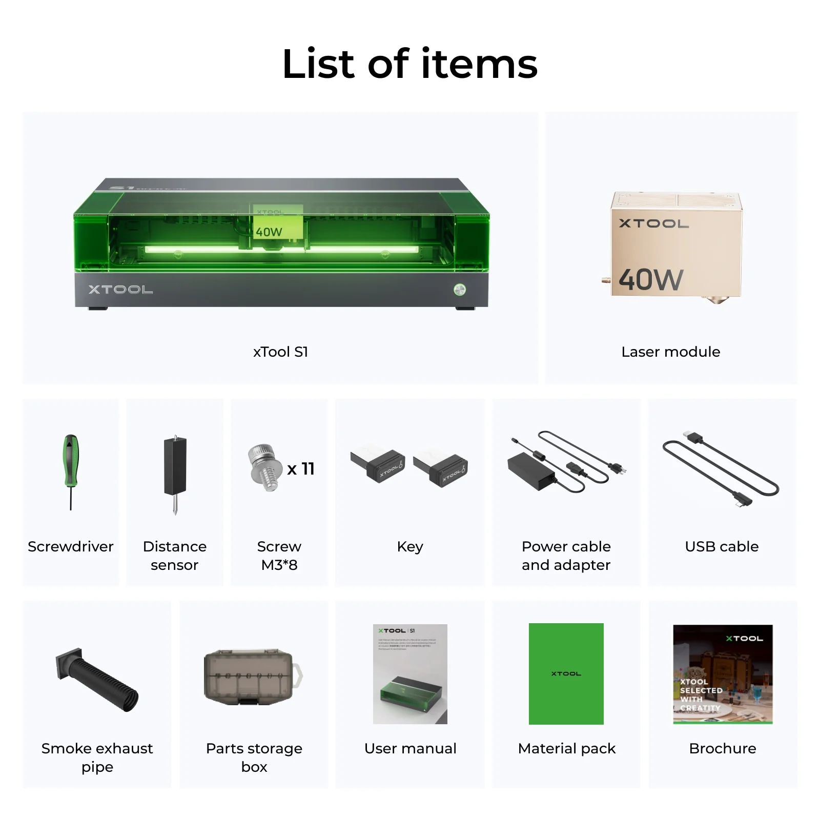 162400-a xTool S1 40W Enclosed Diode Laser Cutter - Education All-in-One Bundle, photo 2