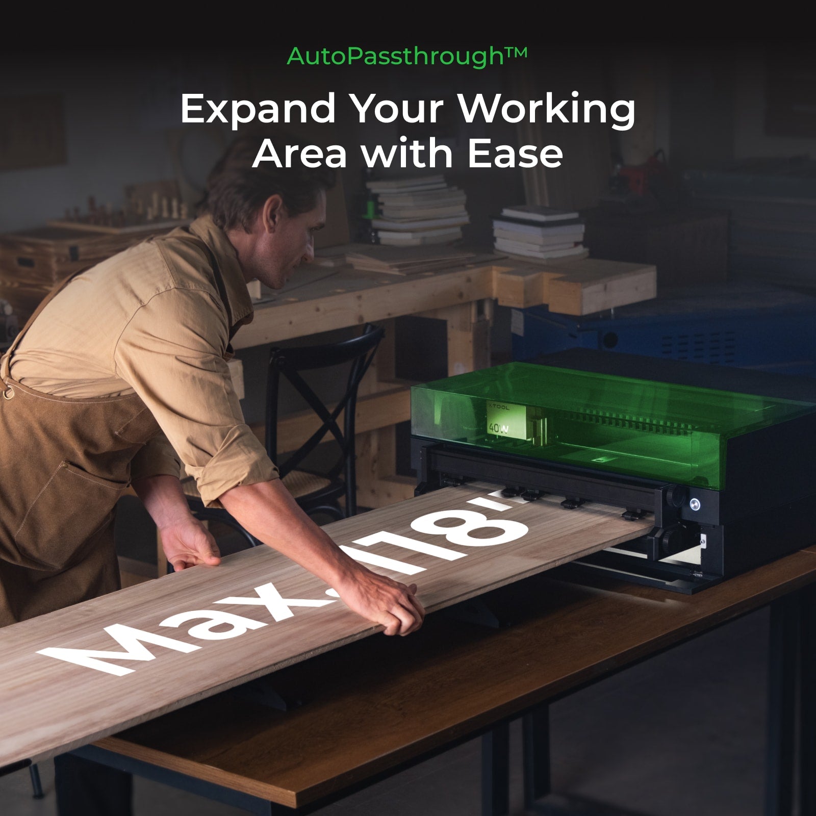 162400-g xTool S1 40W Enclosed Diode Laser Cutter - Education All-in-One Bundle, photo 8