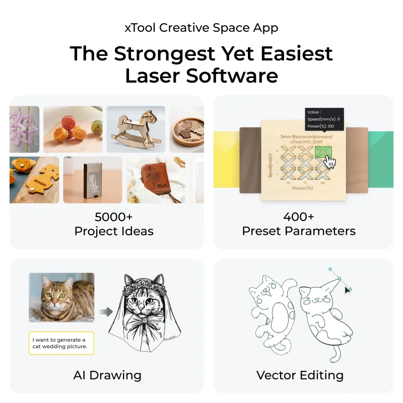 xTool S1 40W Enclosed Diode Laser Cutter - Education All-in-One Bundle, photo 10