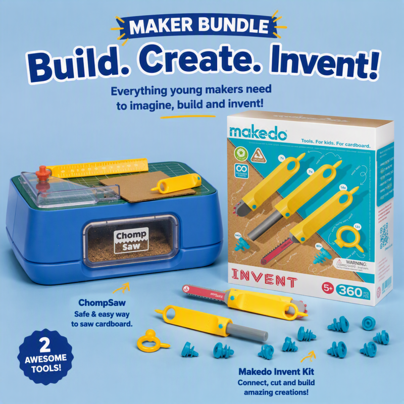 ChompSaw Maker PLUS bundle: ChompSaw Maker Bundle with the Makedo INVENT kit