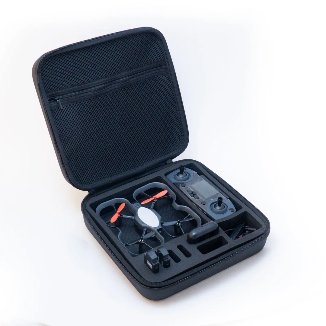 CoDrone EDU packed in its carrying case