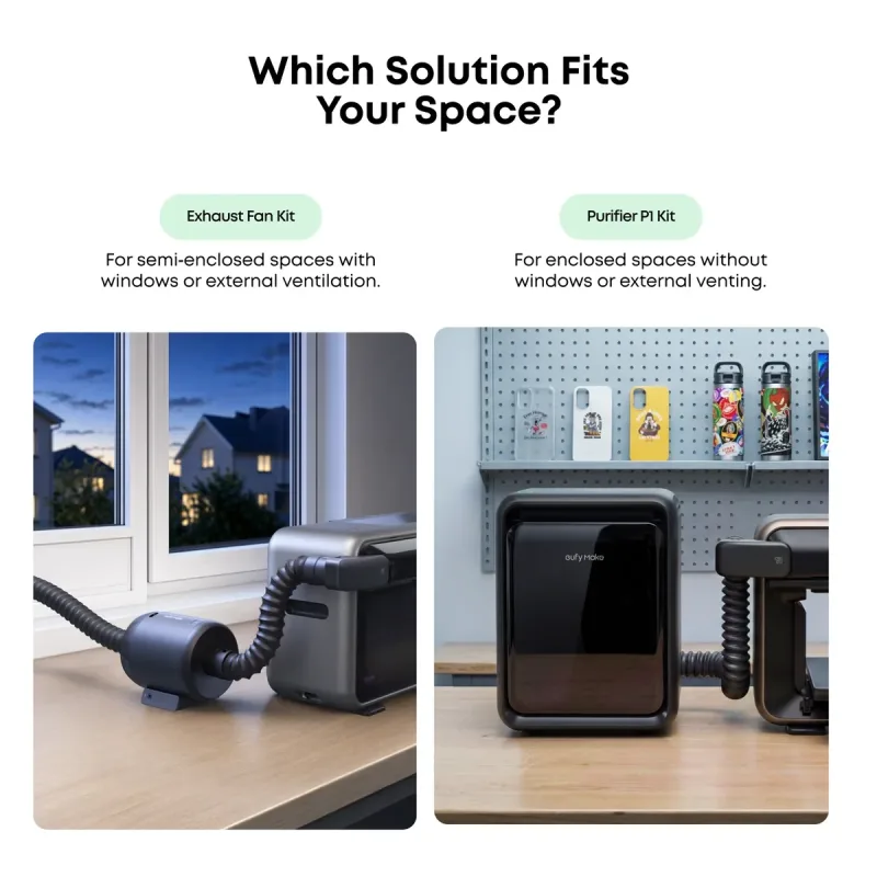 Exhaust Fan Kit or Purifier P1: which suits your room