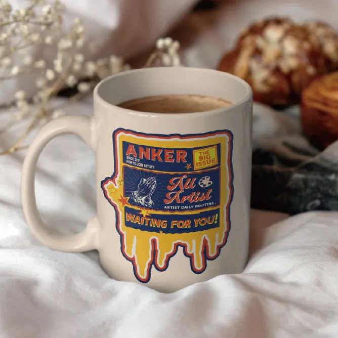 A full-colour print on a ceramic mug